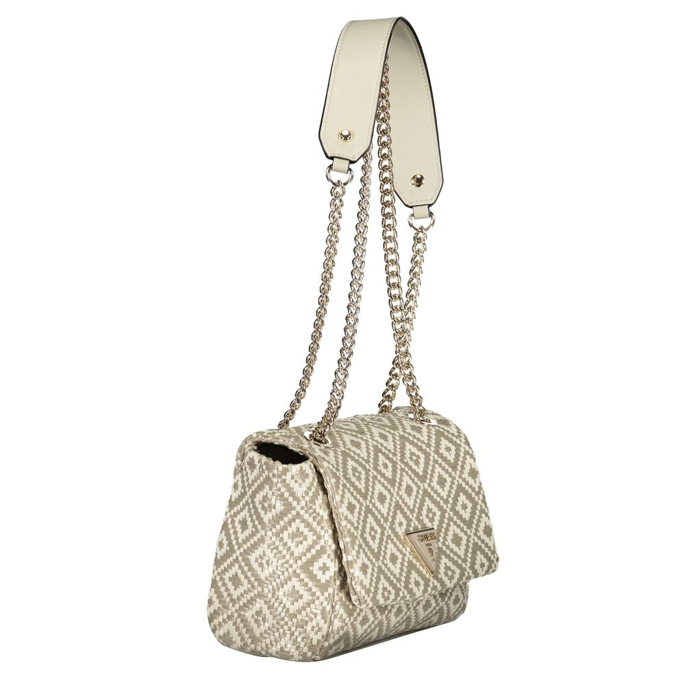 Grey Polyurethane Women Handbag