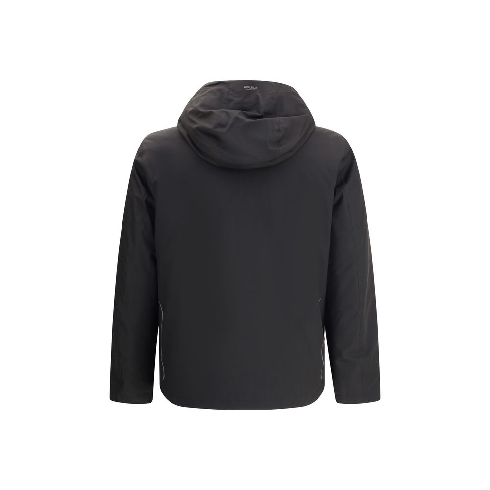 Black Polyester Shell Jacket