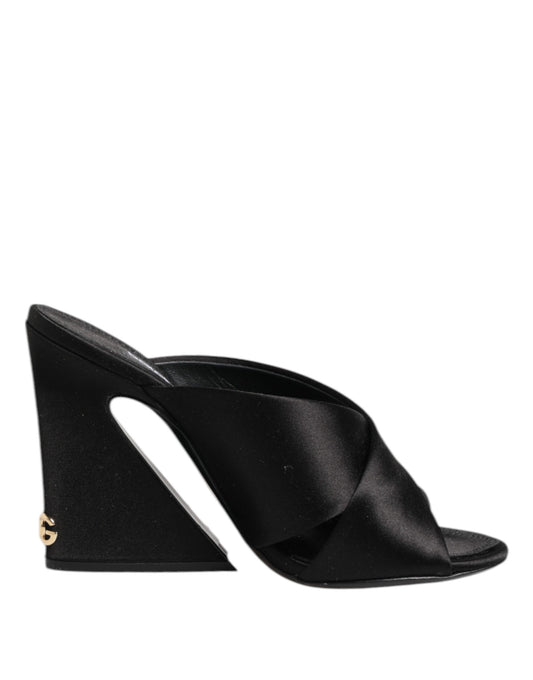 Black Keira Baroque High Heel Sandals Shoes