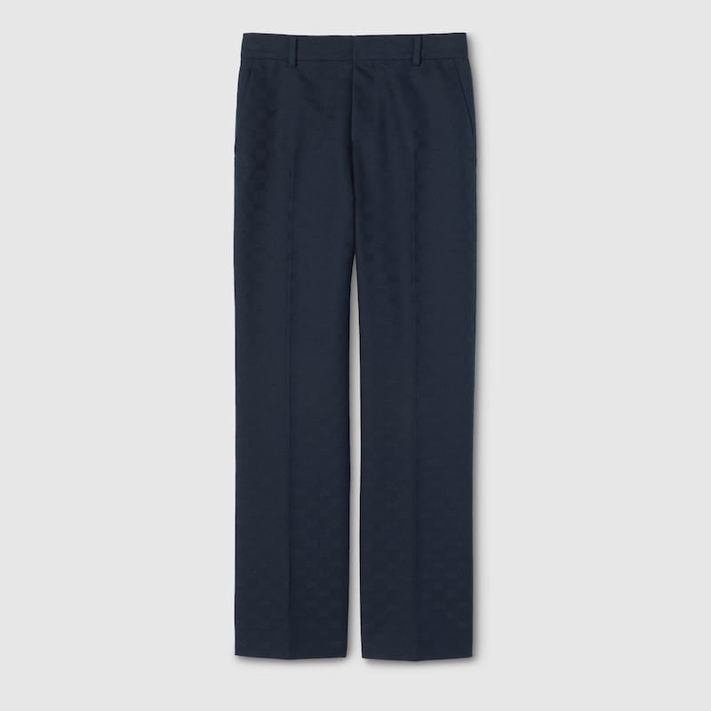 Gucci Pantalone in gabardina di cotone GG