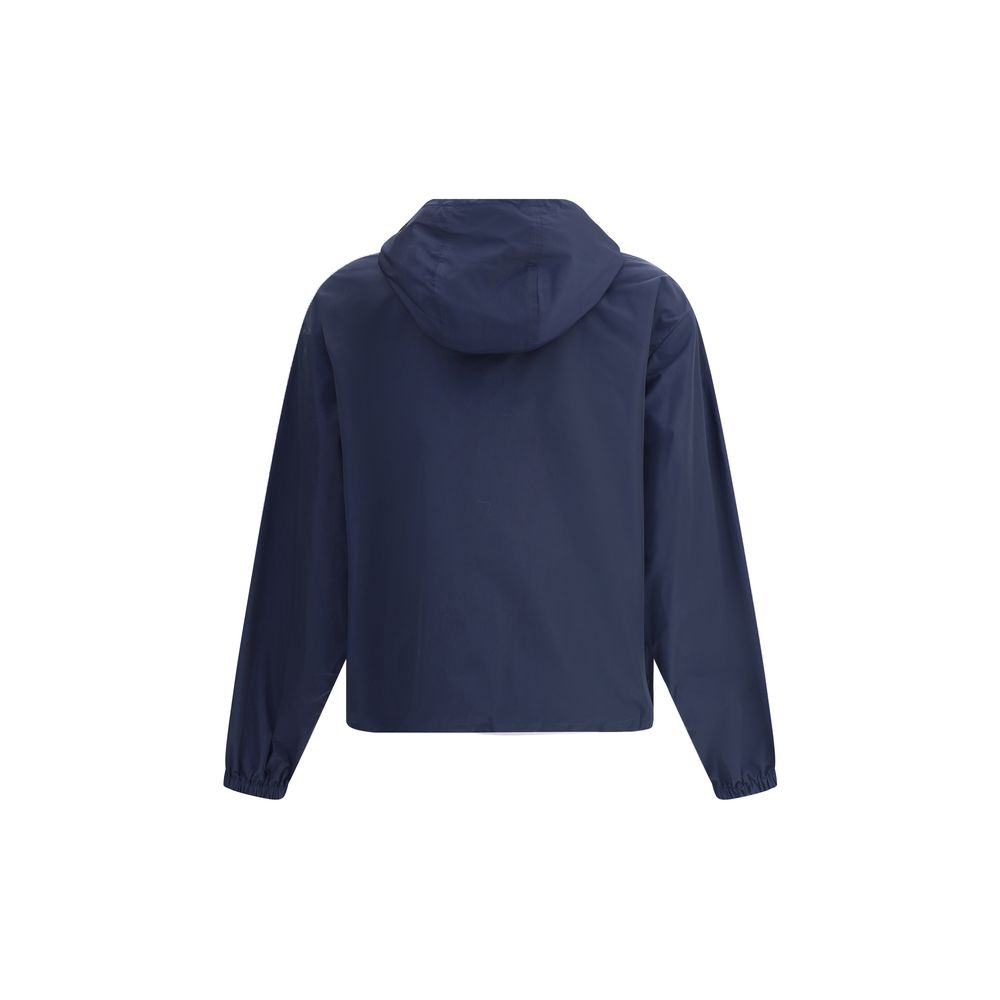 Blue Polyester Shell Jacket