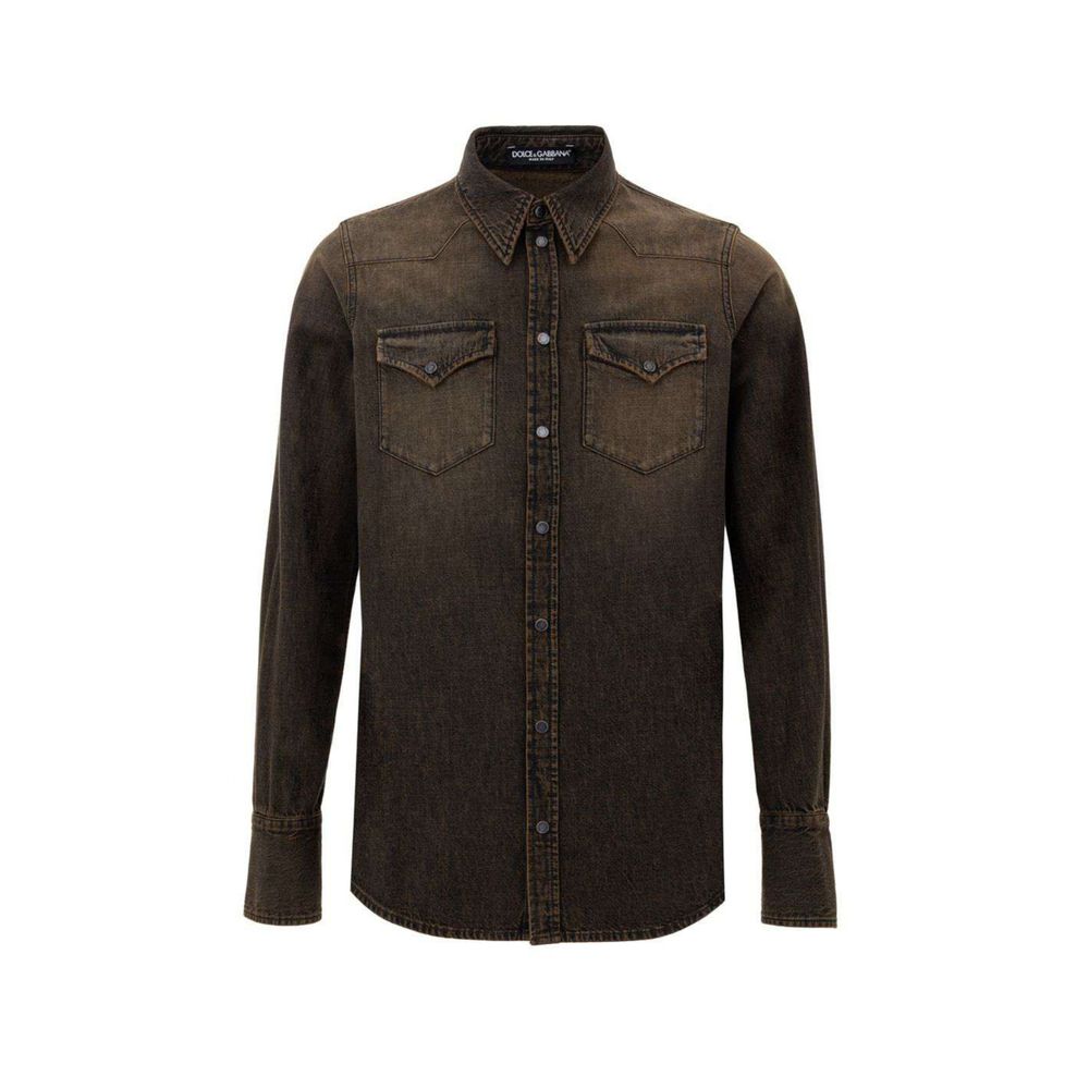 Brown Denim Shirt