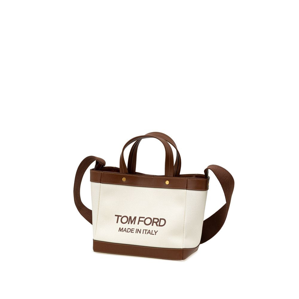 Beige Cotton Tote Bag