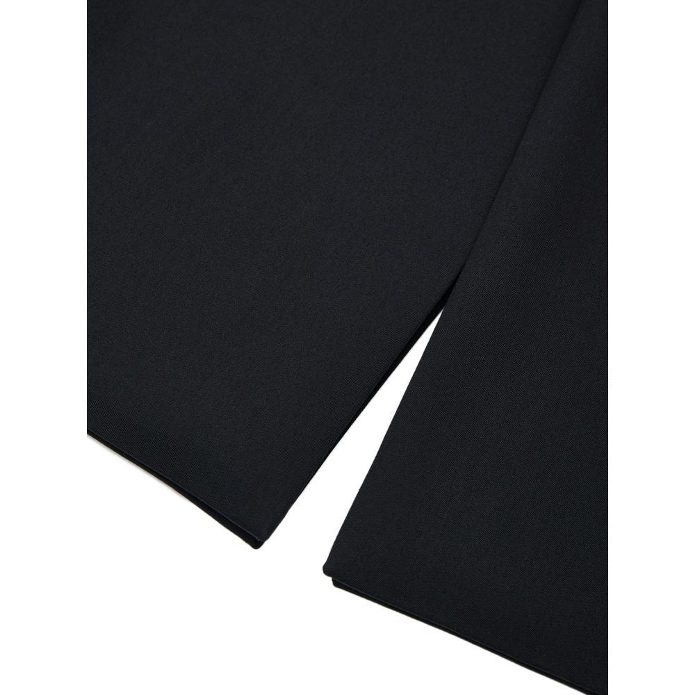 Black Wool Midi Skirt
