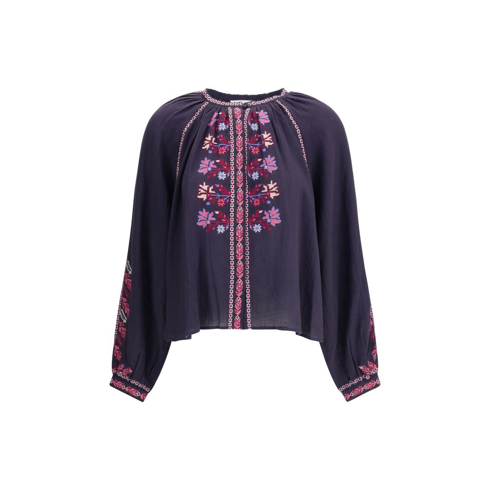 Blue Cotton Blouse