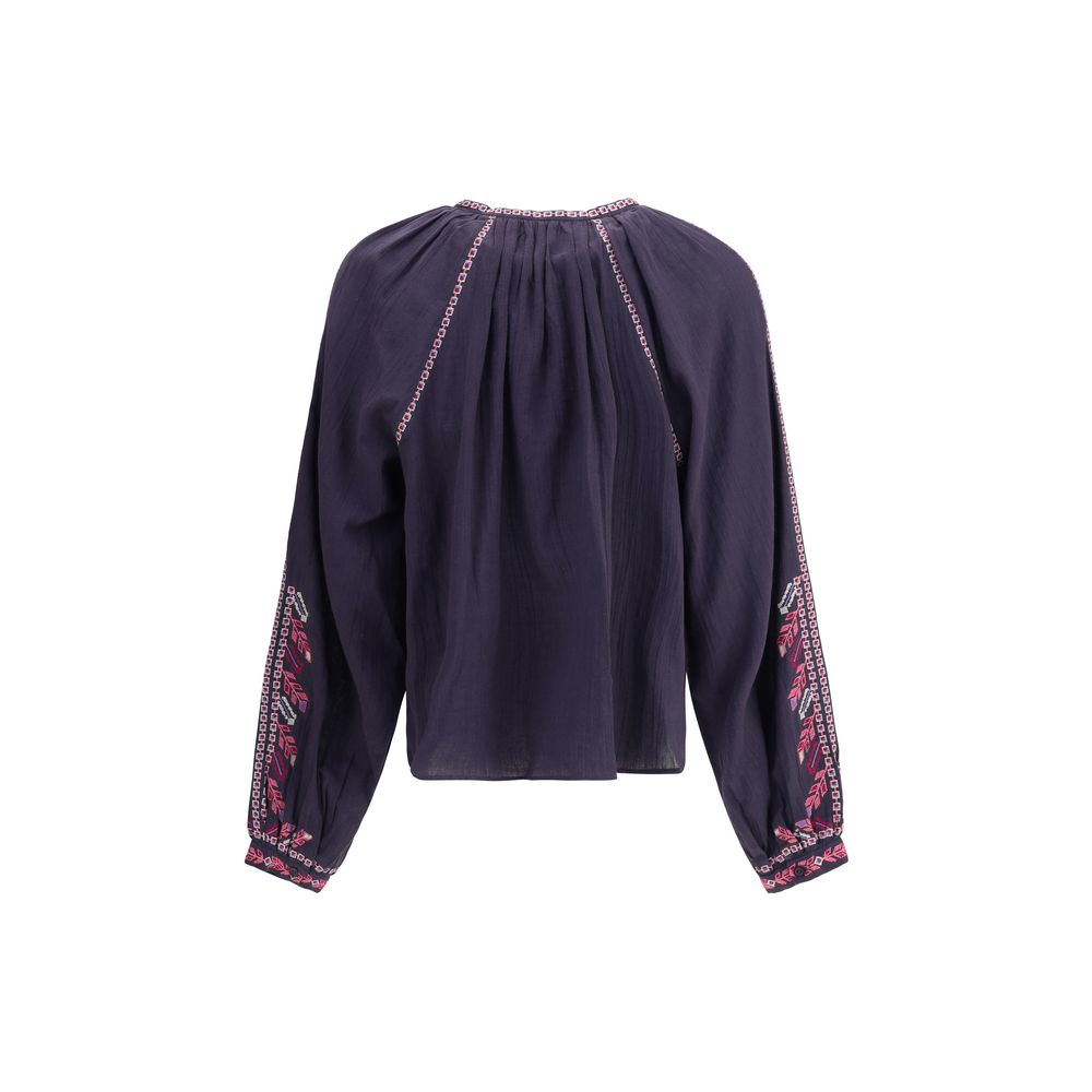 Blue Cotton Blouse