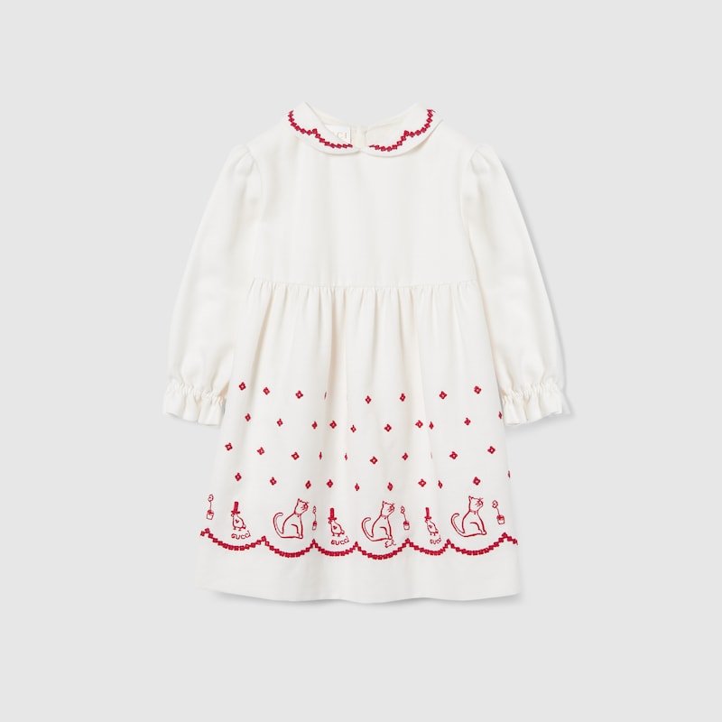 Gucci Abito neonato in misto cotone e lana