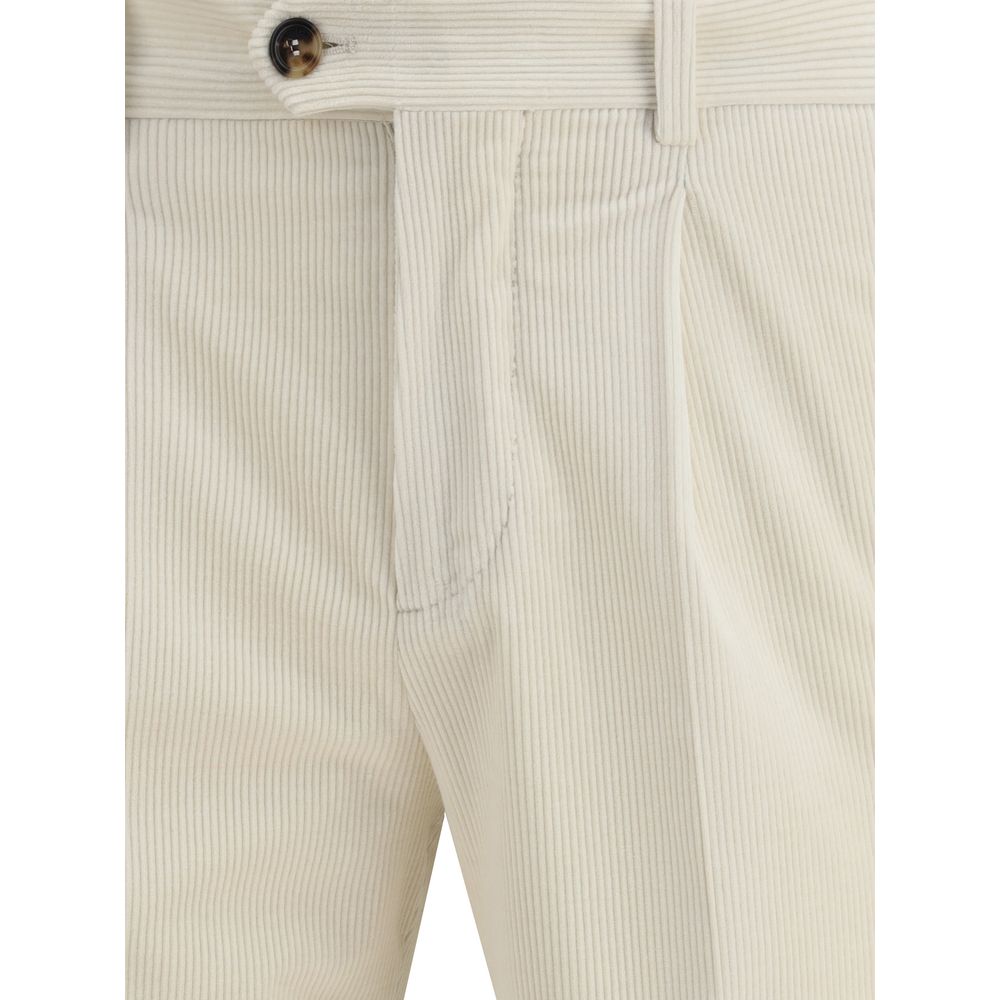 Beige Cotton Two-Piece Suit