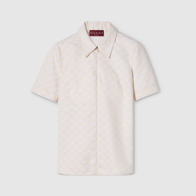 Gucci T-shirt in gabardina di cotone GG