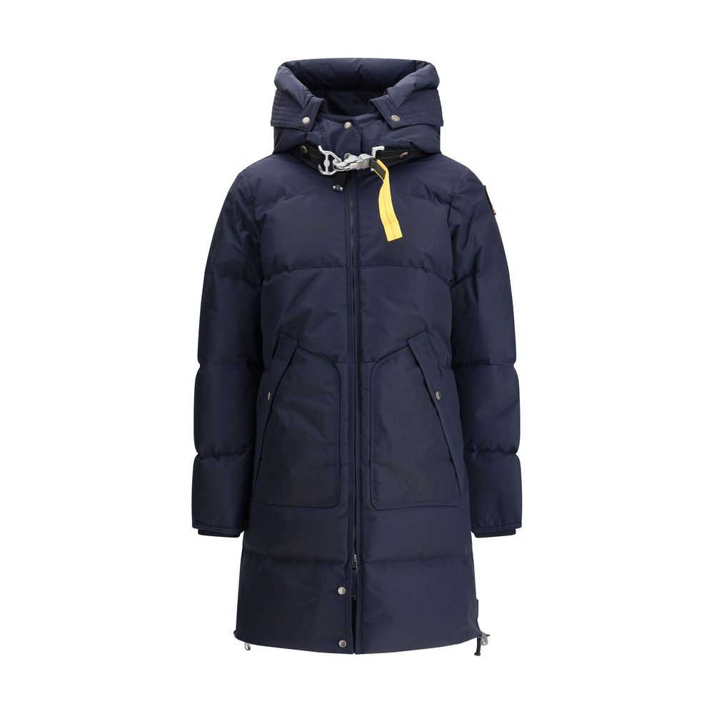 Blue Nylon Full-Length Jacket