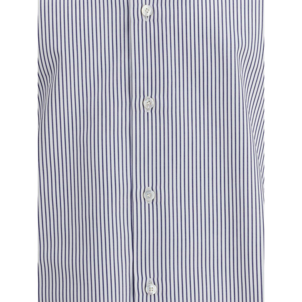 Blue Cotton Pattern Shirt