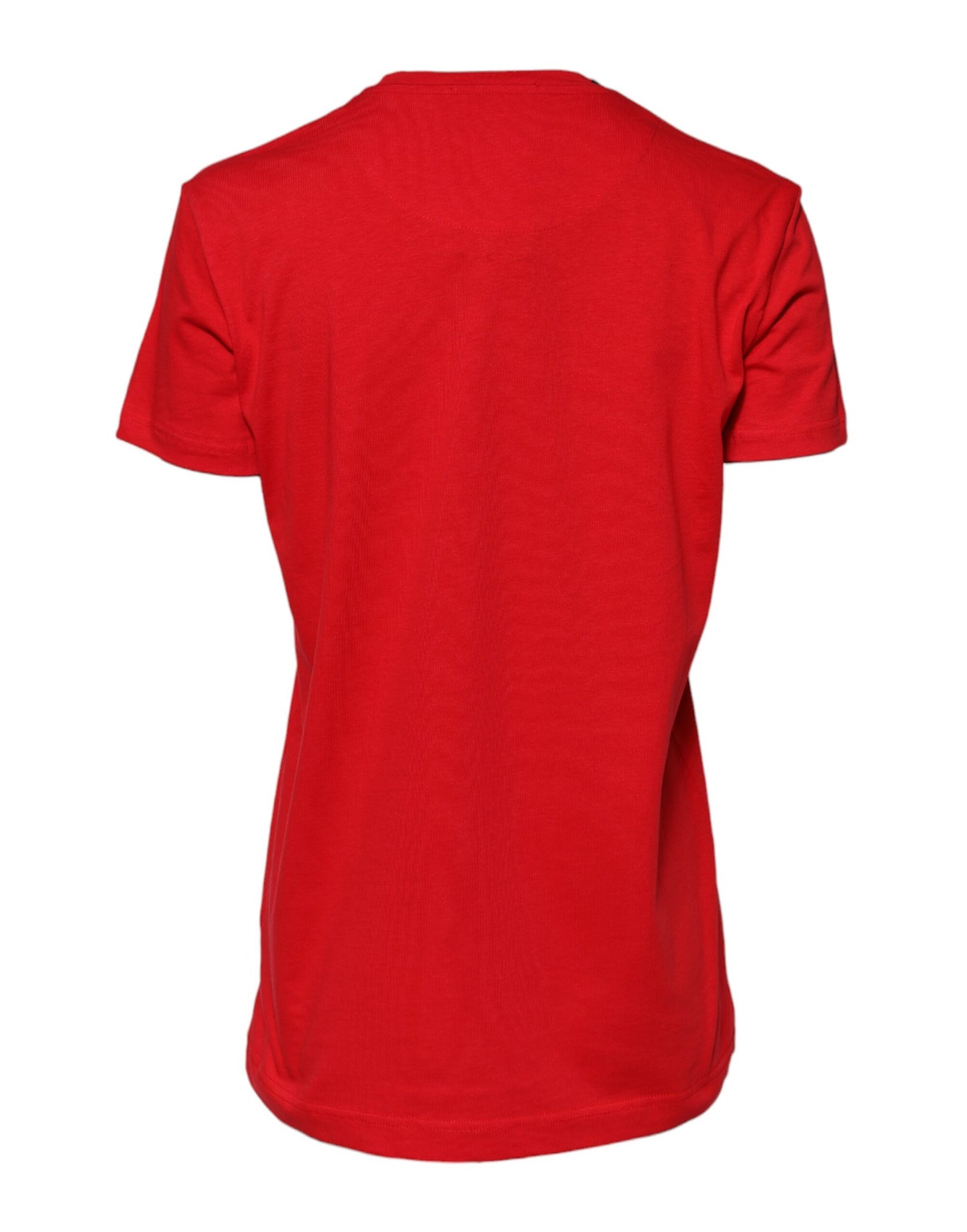 Red Plain Crew Neck Short Sleeves T-shirt