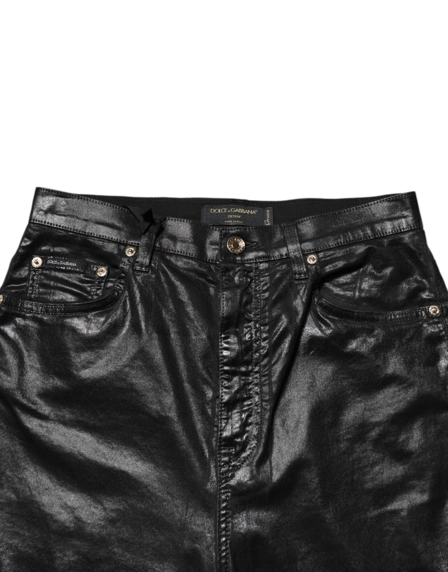 Black High Waist Skinny GRACE Denim Jeans
