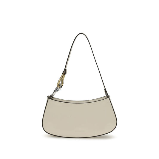 Beige Calf Leather Bos Taurus Shoulder Bag