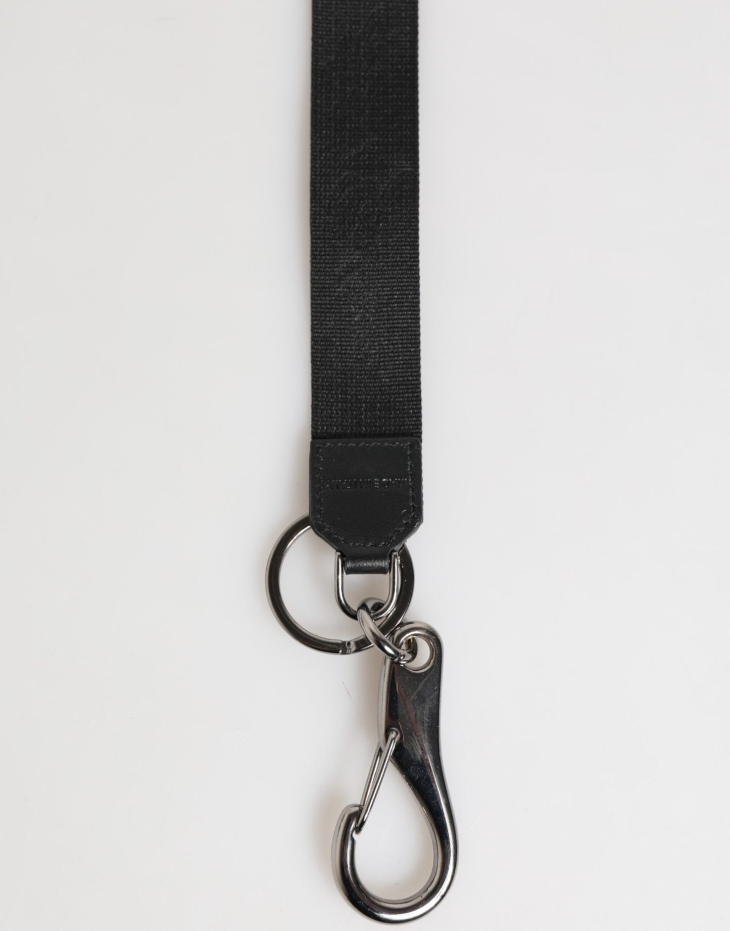 Black Red Polyester DG Logo Silver Men Keychain Keyring