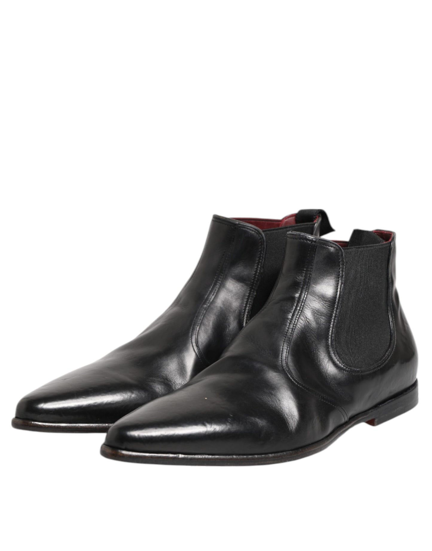 Black Chelsea Slip On Men Ankle Boots Shoes