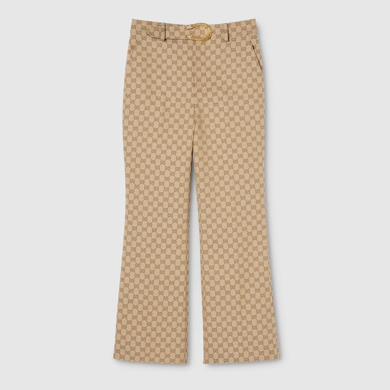 Gucci Pantaloni in tessuto di cotone GG