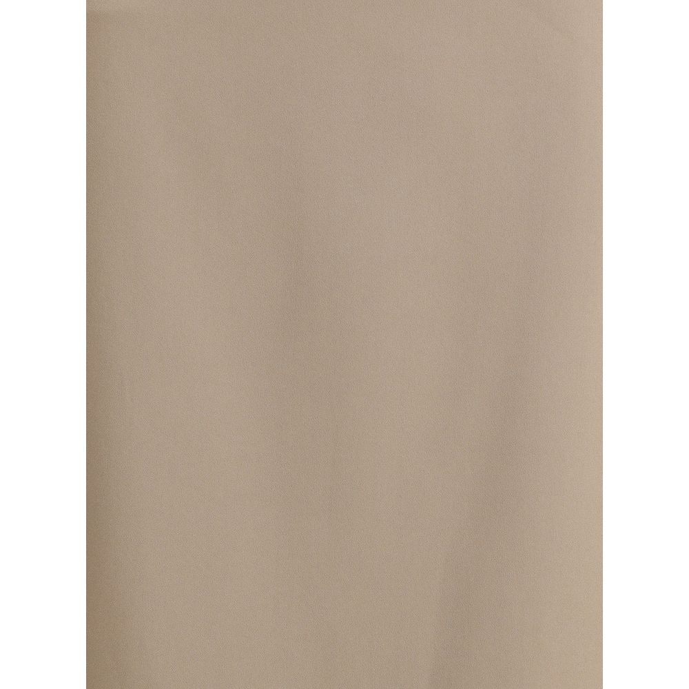 Gray Acetate Midi Skirt