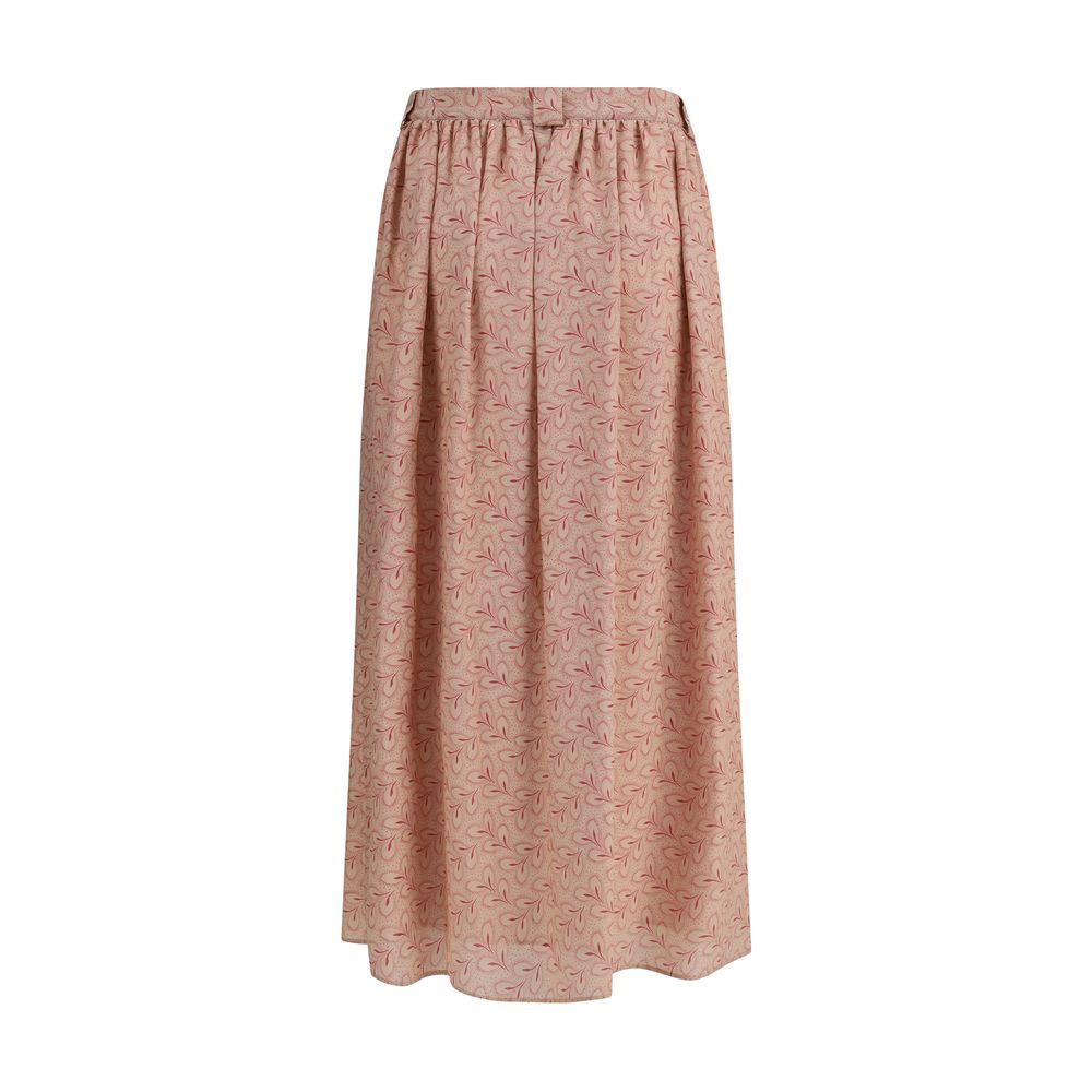 Multicolor Silk Long Skirt