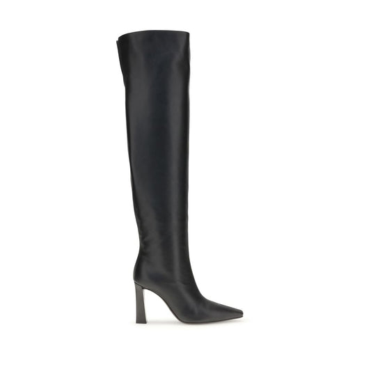 Black Leather Over The Knee