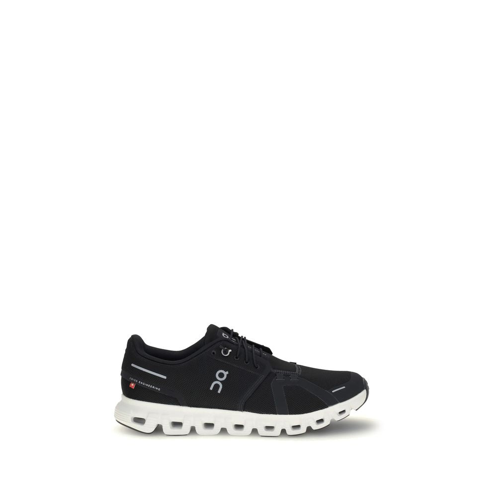 Black Recycled Polyester Athletic Sneakers