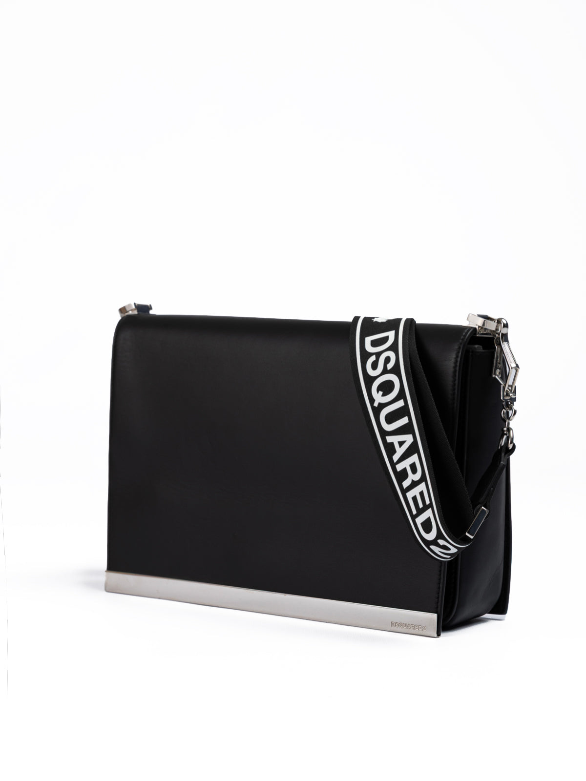 Black Leather Messenger Bag