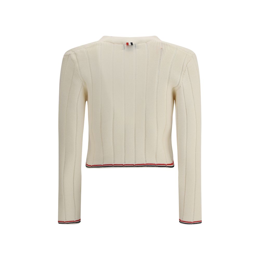 Beige Fleece Wool Cardigan
