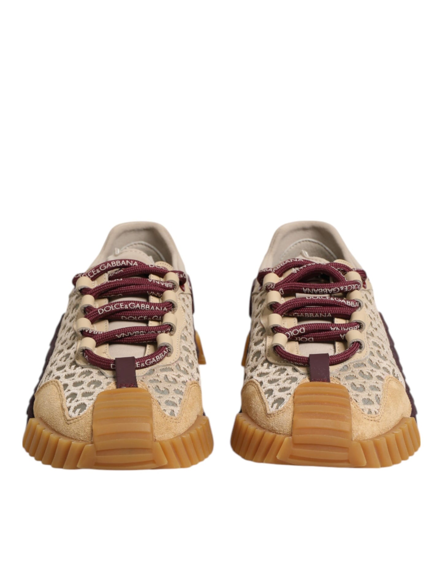 Beige Neoprene DG Logo NS1 Lace Sneakers Shoes