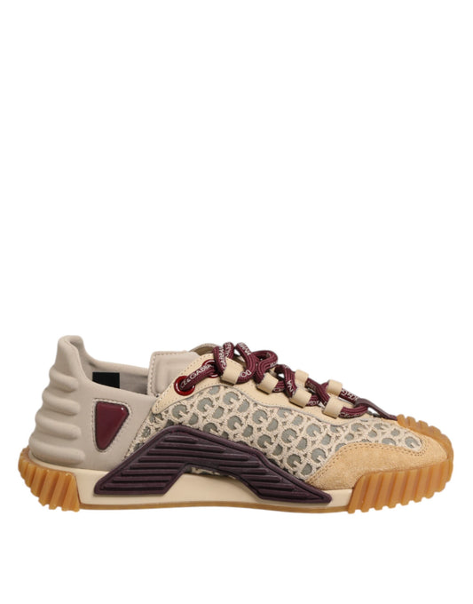 Beige Neoprene DG Logo NS1 Lace Sneakers Shoes