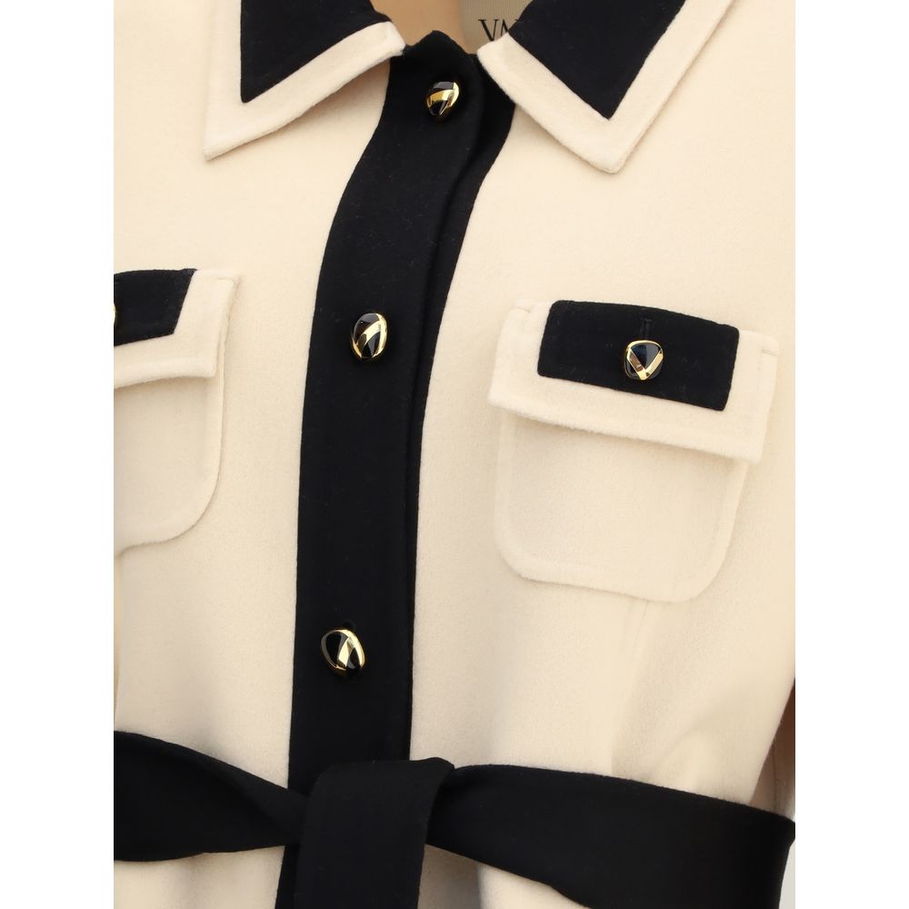 Beige Fleece Wool Coat