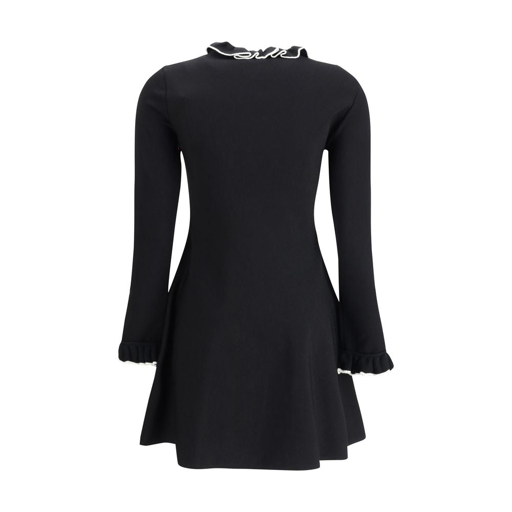 Black Viscose Casual Dress