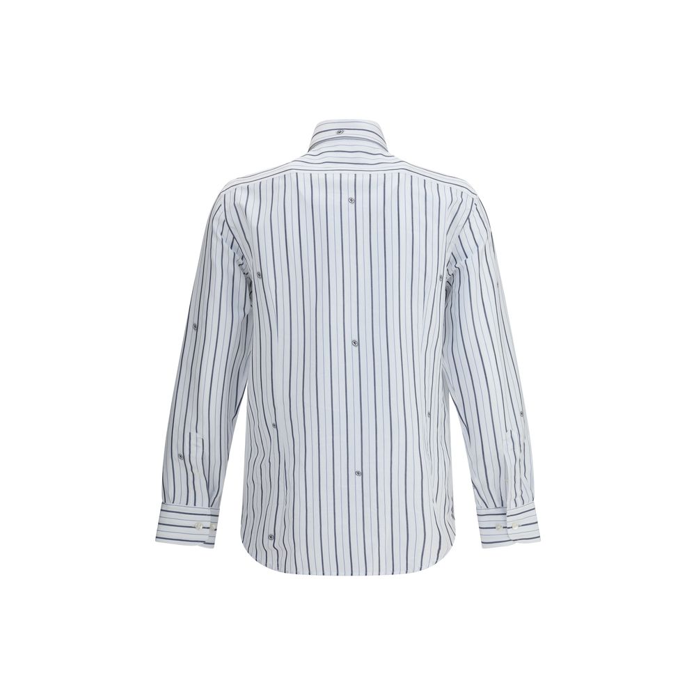 White Cotton Pattern Shirt
