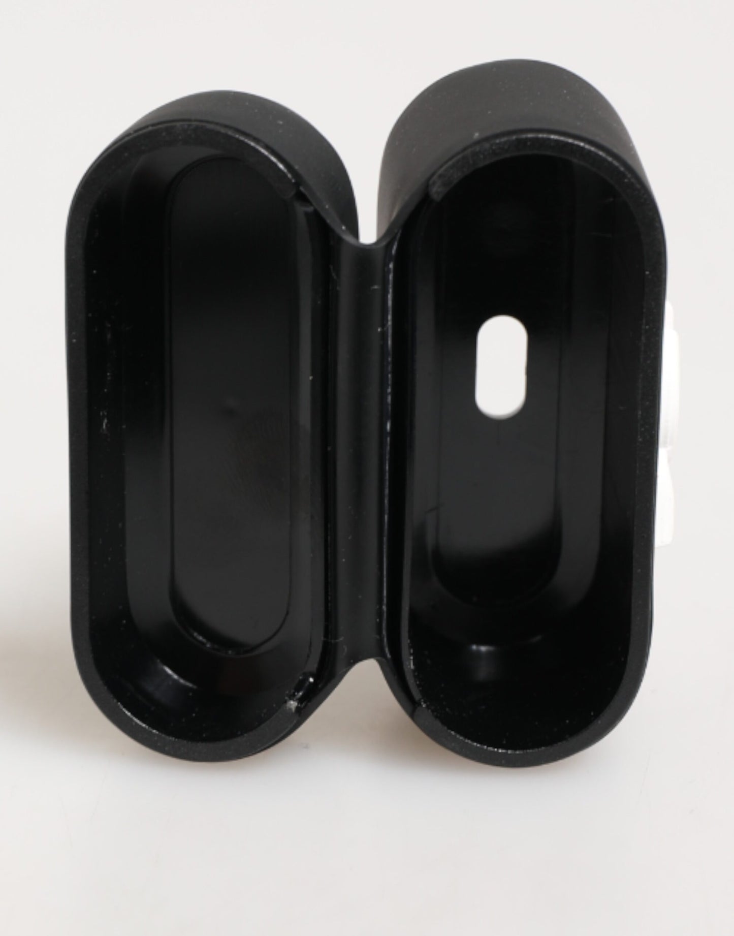Black White Rubber Embossed Logo Accessory Airpods Case