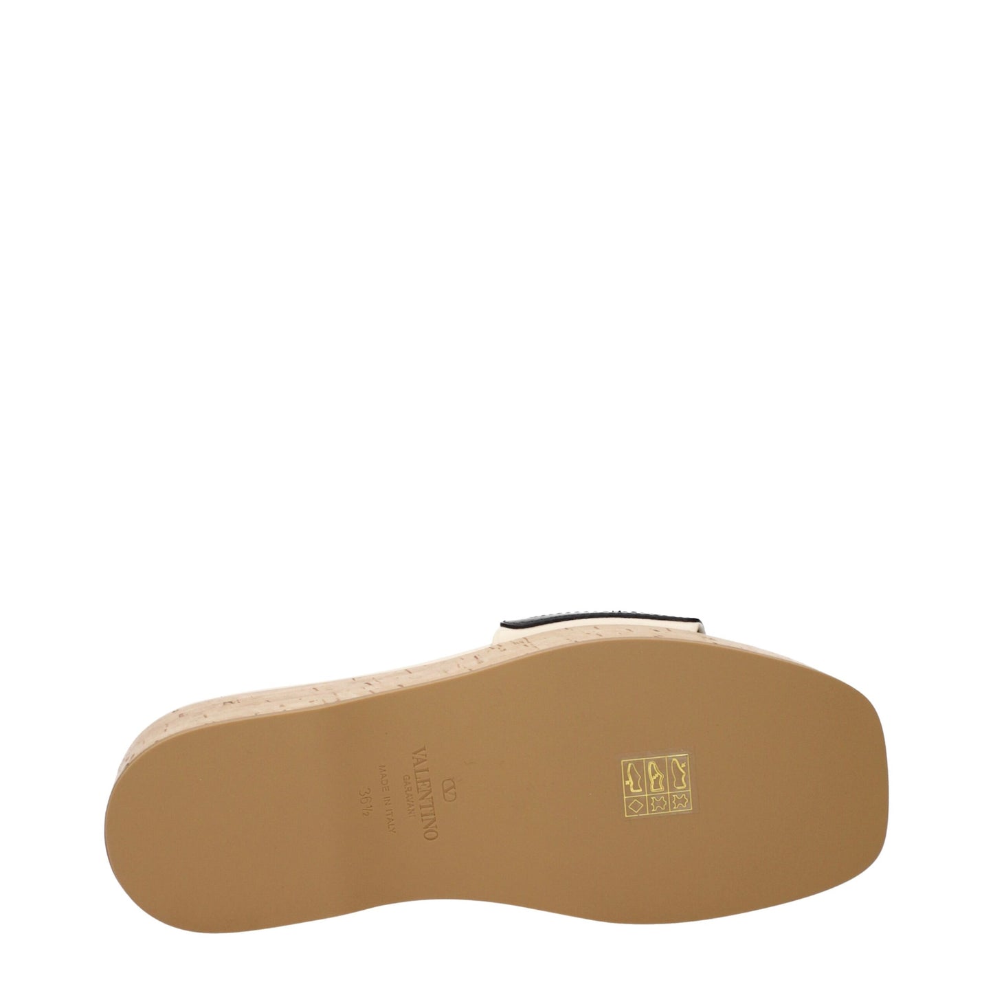 Beige Leather Wedge Sandals