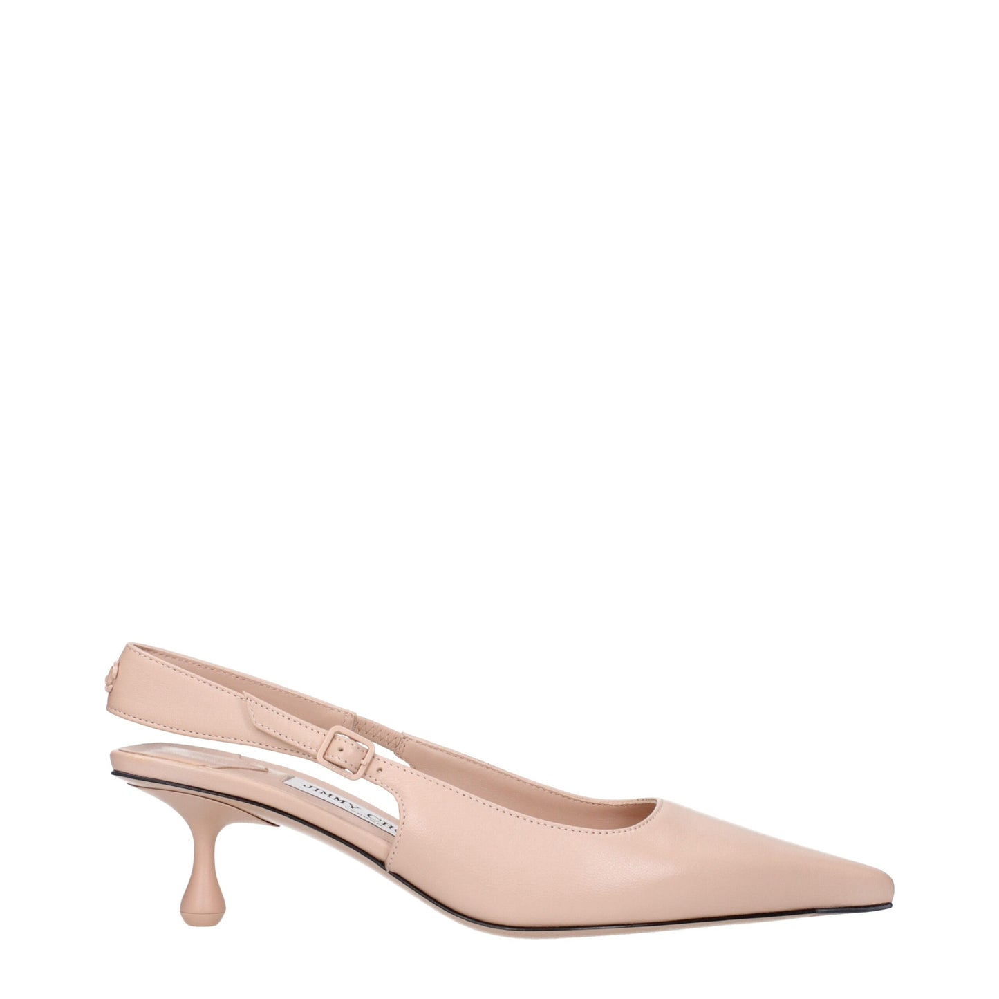 Pink Leather High Heel Pumps