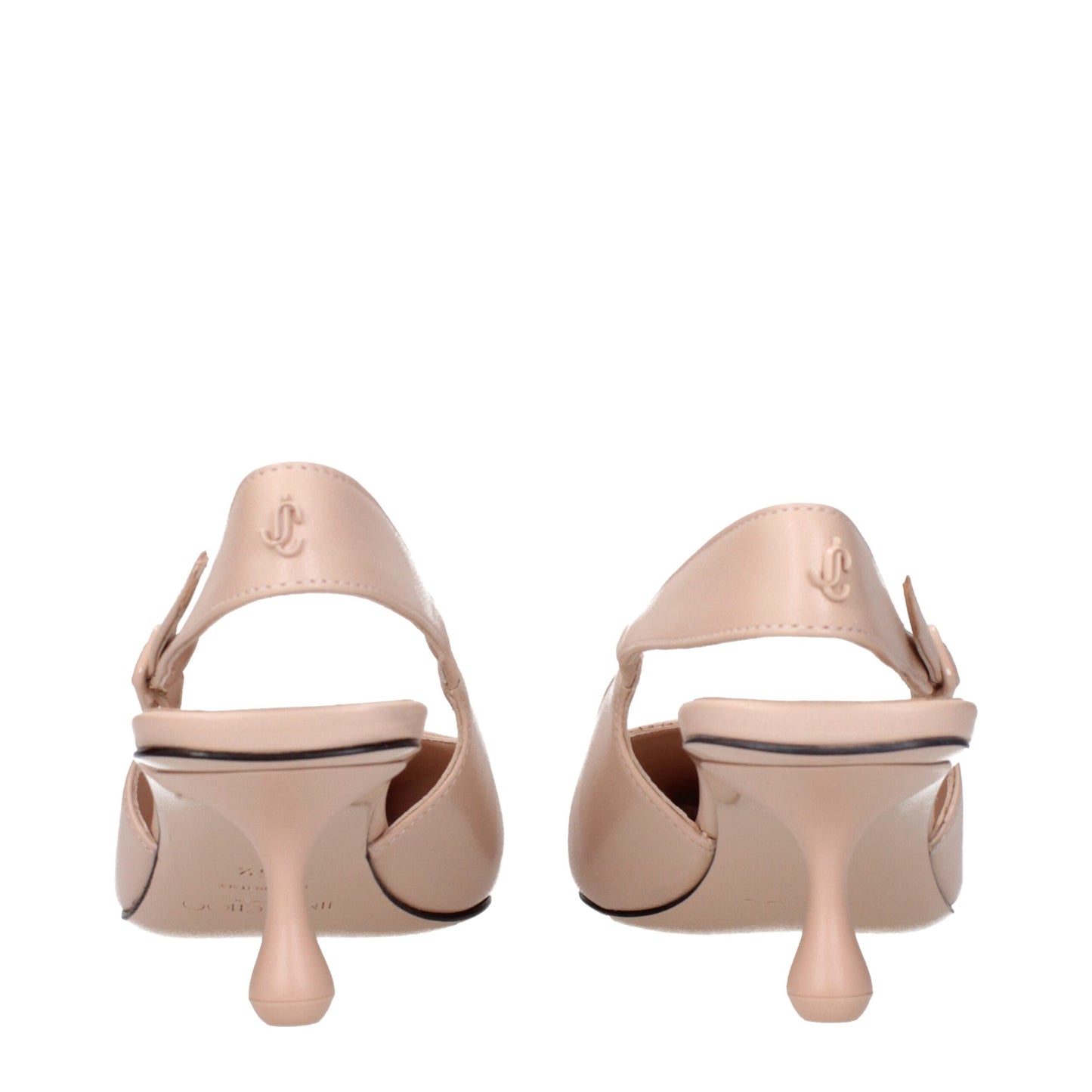 Pink Leather High Heel Pumps