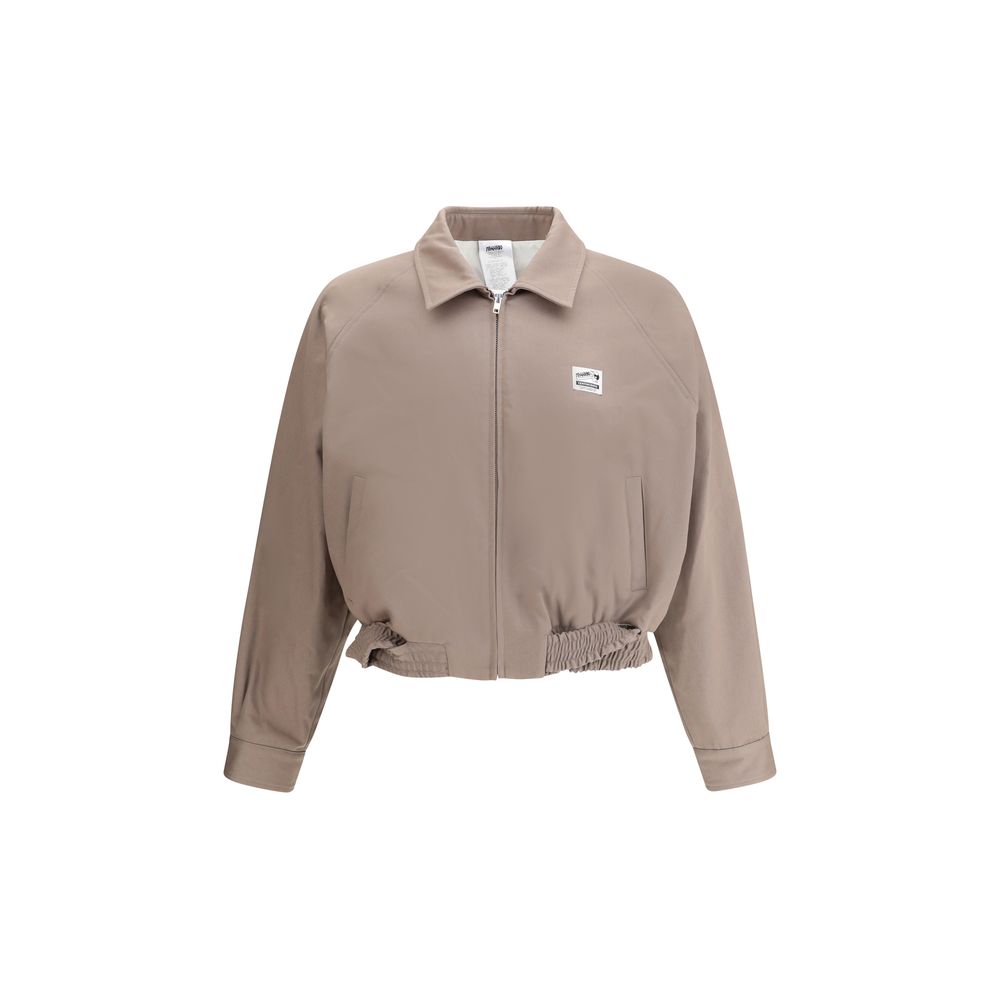 Bicolor Cotton Full-Length Jacket