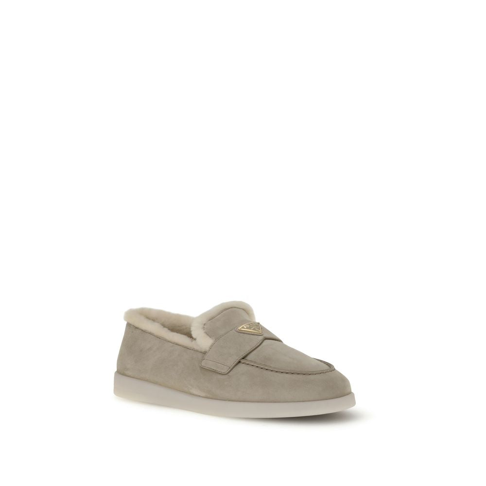 Beige Rubber Slip-On Loafers
