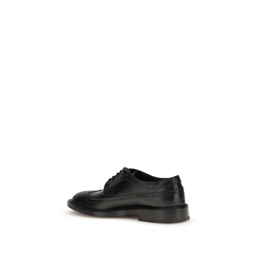 Black Leather Oxfords And Derbies