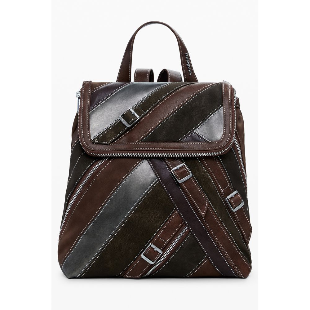 Marrone Poliuretano Women Backpack