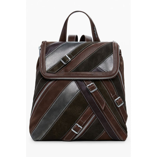 Marrone Poliuretano Women Backpack