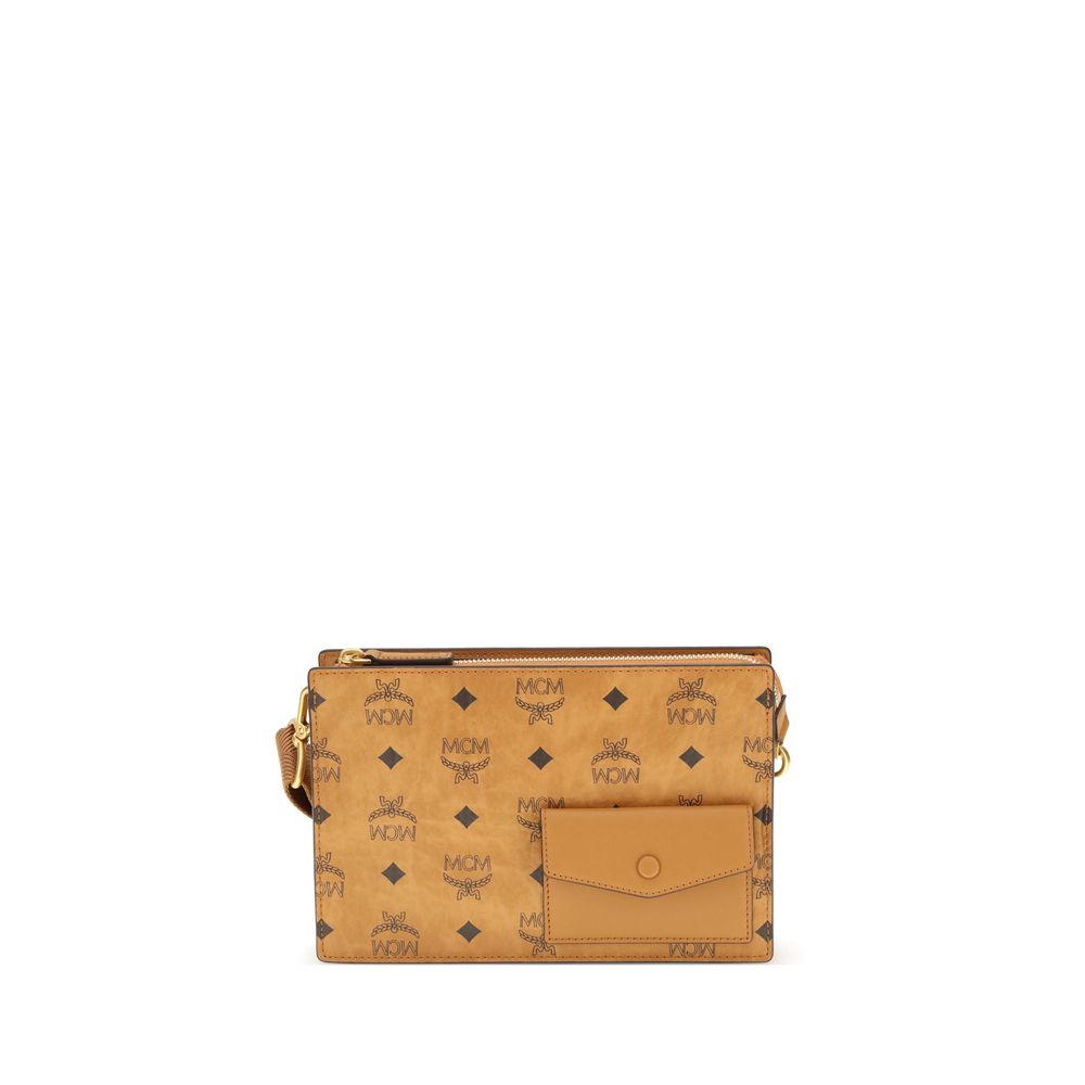 Brown Polyethylene Shoulder Bag