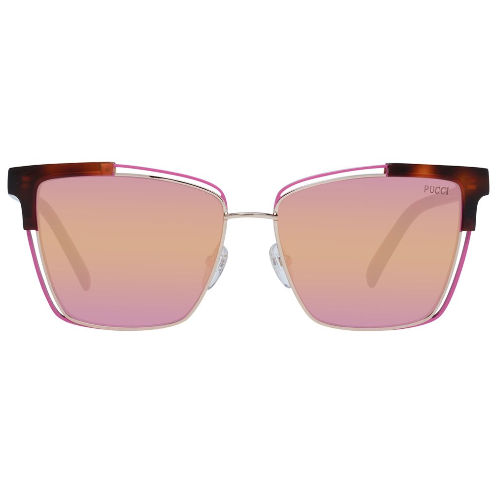 Brown Acetate & Metal Sunglasses