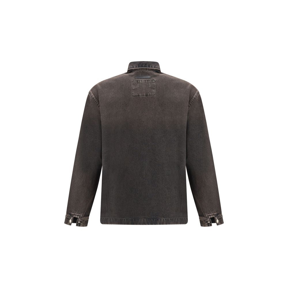 Black Cotton Denim Jacket