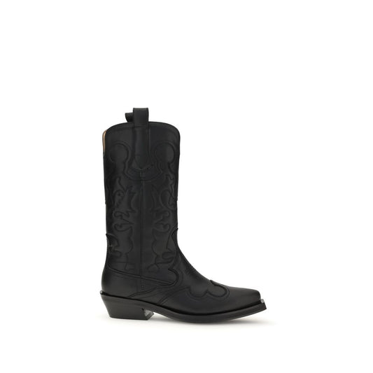 Black Recycled Leather Boots