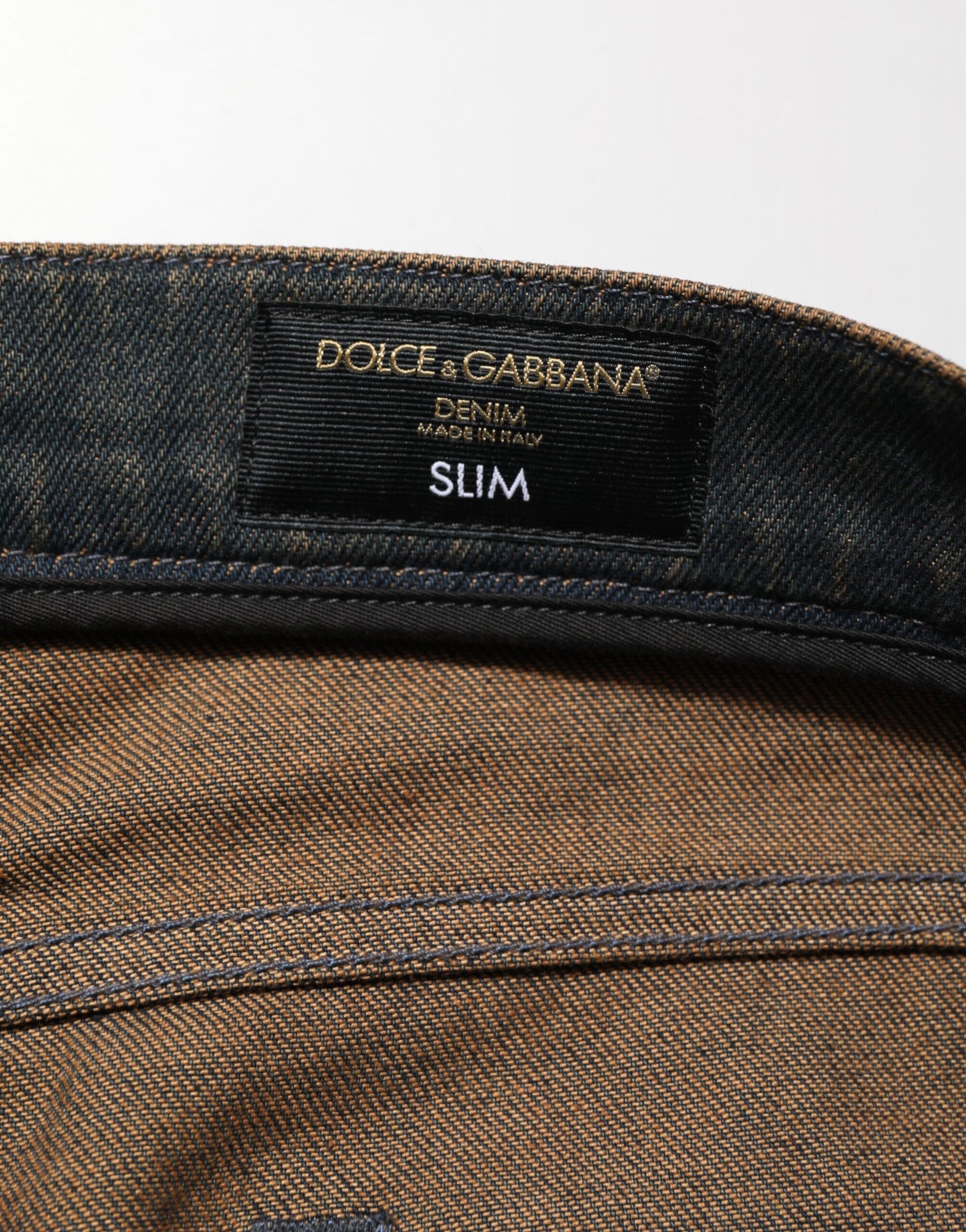 Dark Brown Tattered Cotton Skinny Denim Jeans