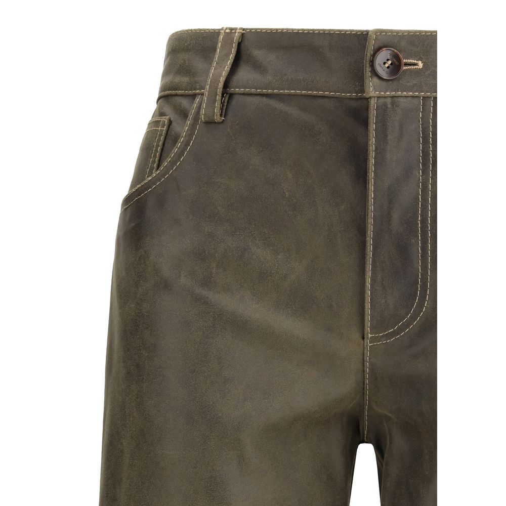 Brown Leather Pants