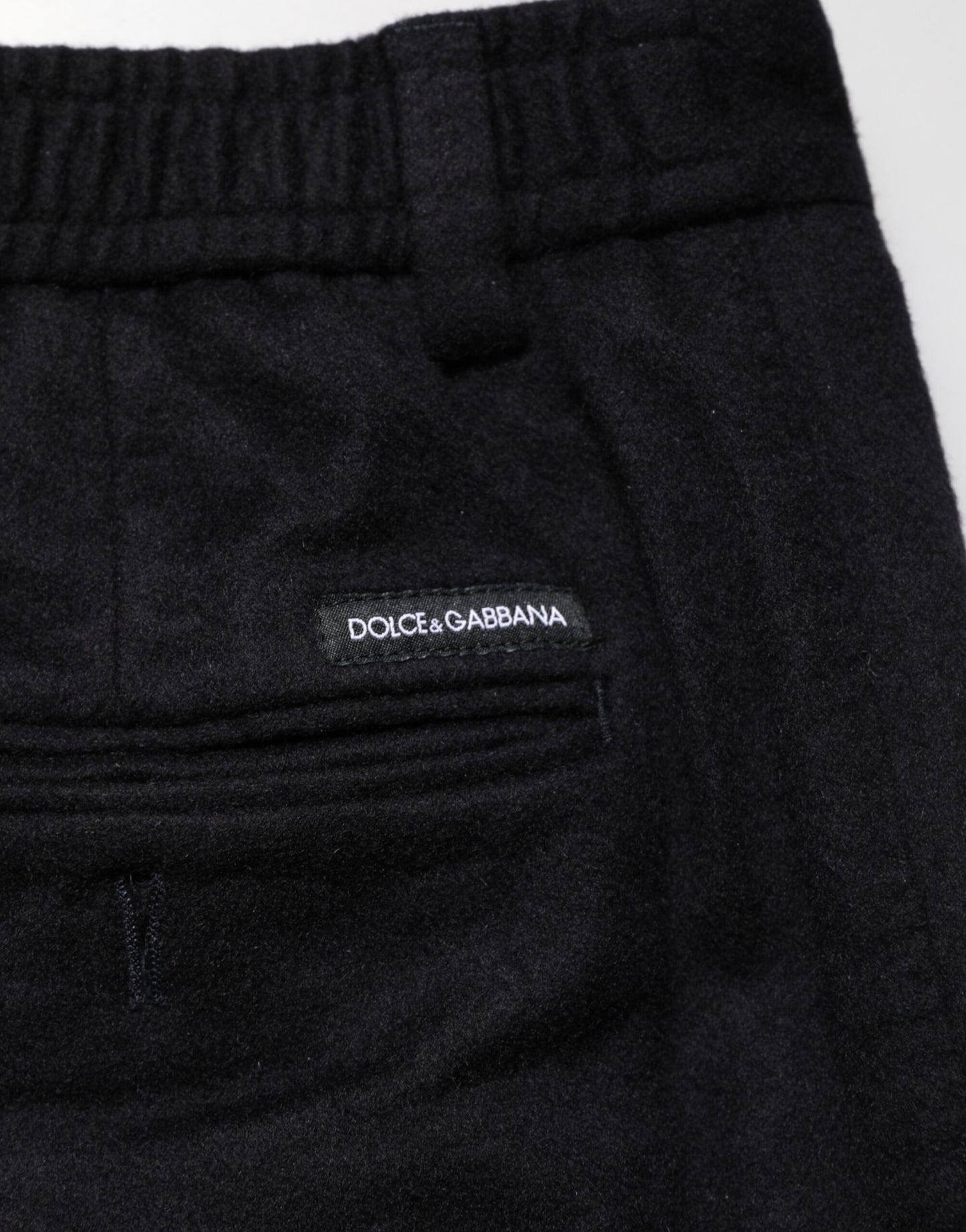 Black Cashmere Dress Formal Men Trouser Pants