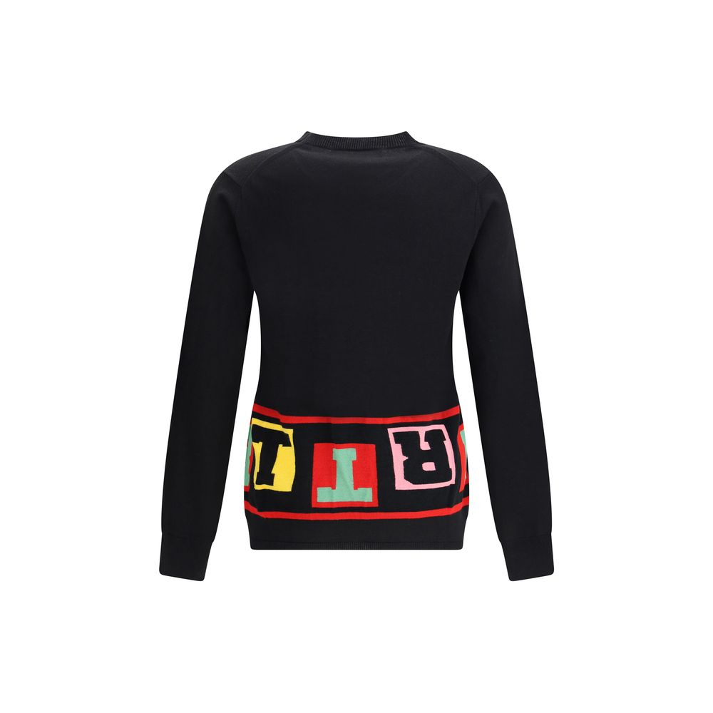 Black Marabou Sweatshirt