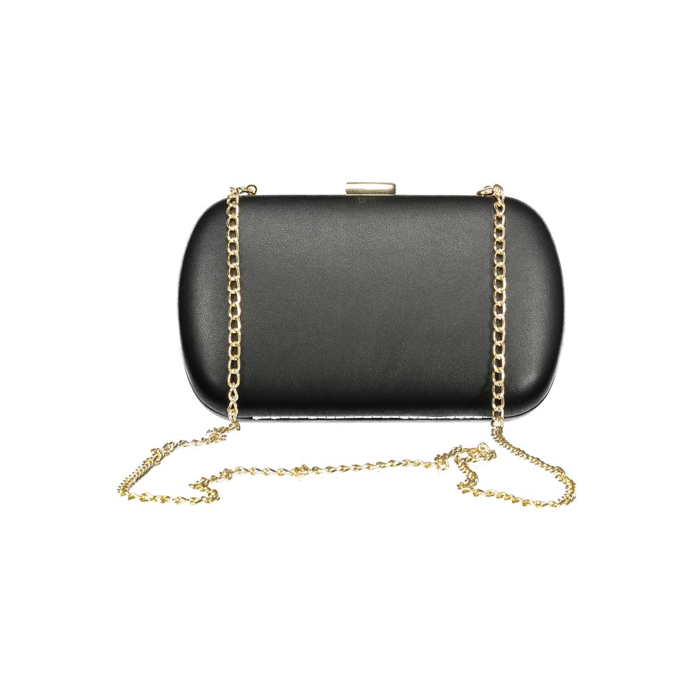 Black Polyurethane Women Handbag